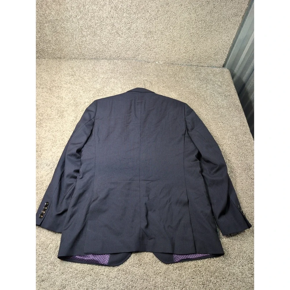 Ted Baker London Endurance Mens 42R Navy Blue Pinstripe 100% Wool Blazer TBA3121
